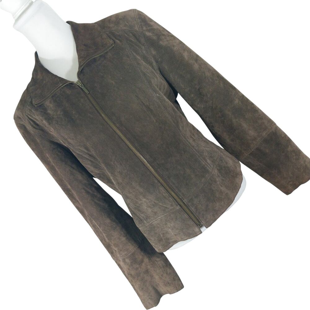 UNIFORM BY JOHN PAUL RICHARD! COCOA BROWN GENUINE SUEDE LEATHER JACKET! SZ L